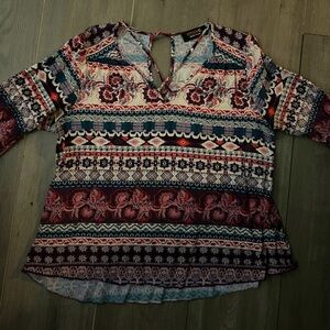Patterned Multicolor Women's Top